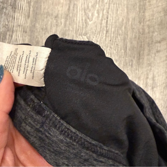 ALO Yoga Lounge Bralette Sports Bra Heather Black Gray - Med - Picture 6 of 7